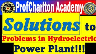 Solutions to Board Exam Problems in Hydro Electric Power Plant [upl. by Nadeau]