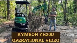 KYMRON YH20D Mini Excavator w Exclusive Upgraded pump  Digging amp Lifting [upl. by Tolmach]