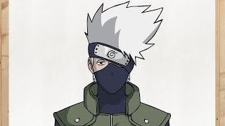 KAKASHI Zeichnen Einfach Naruto Charaktere Zeichnen für Anfänger und Schritt für Schritt [upl. by Morra]