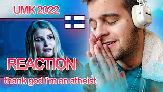 OLIVERA  THANK GOD IM AN ATHEIST REACTION  UMK 2022  Eurovision Finland 🇫🇮 [upl. by Tildie693]