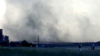 Petcoke cloud from storm July 27 13 [upl. by Atiran715]