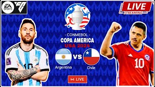 🔴Live  Argentina Vs Chile Copa America 2024 Today Live Match [upl. by Doss]