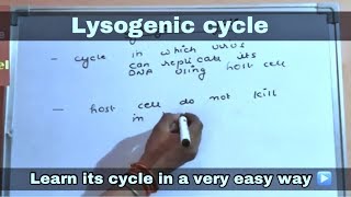 Lysogenic cycle in hindi ll biology ll [upl. by Zenas]