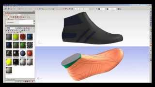 ICad3D Design  3D Shoe Design software sneaker sample [upl. by Aitsirhc42]