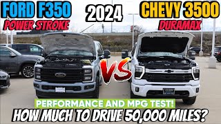 2024 Ford F350 HO Power Stroke VS Chevy Silverado 3500 Duramax MPG amp Performance Comparison [upl. by Iror]