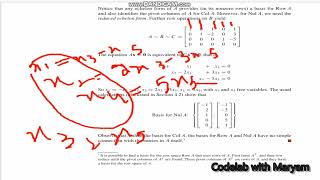 46  Rank  Rowl space  column space  linear algebra [upl. by Auqcinahs]