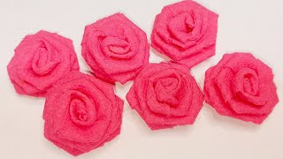 Shopping Bag Flower Making Idea How To Make Rose With Shopping Bag Best Out of Waste Flower Making [upl. by Benil696]