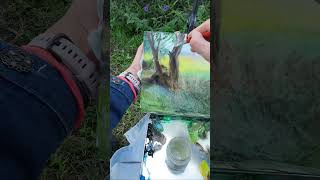 Dipinto a olio enpleinair in Parco degli Acquedotti outdoorpainting art pleinairpainting [upl. by Attebasile259]