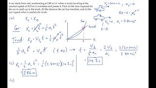 1D Motion Constant Acceleration Level 3 Example 1 [upl. by Htebaras]