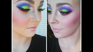 Fun and Colorful Rainbow Eye Makeup Tutorial [upl. by Eelyam558]