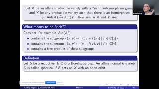 Andriy Regeta Characterization of affine toric varieties by their automorphism groups [upl. by Boswall]