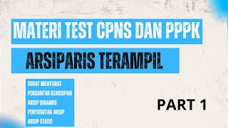 MATERI TEST CPNS DAN PPPK ARSIPARIS TERAMPIL [upl. by Amand]