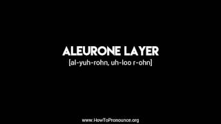 How to Pronounce quotaleurone layerquot [upl. by Branca]