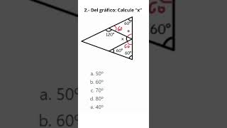 Del gráfico Calcule quotxquot triángulos geometría examenuni [upl. by Amabil]