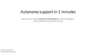 Autonomy support in 2 minutes [upl. by Grosz193]