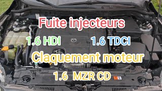 16 HDI  fuite injecteurs claquement moteur [upl. by Nonregla]