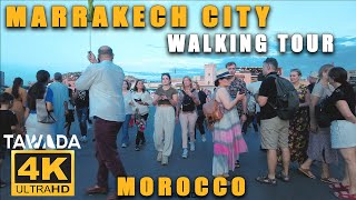 Marrakech city walking journey 4K UHD Morocco [upl. by Emmalynn]