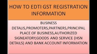 HOW TO EDIT GST REGISTRATION INFORMATION IN GST PORTAL [upl. by Nicko]