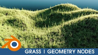 GRASS FIELD in BLENDER by GEOMETRY NODES [upl. by Beryle]