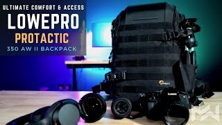 BEST in COMFORT amp DESIGN  LowePro Protactic BP 350 AW II Comprehensive 2018 Review [upl. by Ciardap]