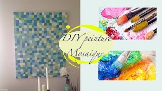 DIY décoration murale effet mosaïque facile [upl. by Airamat]