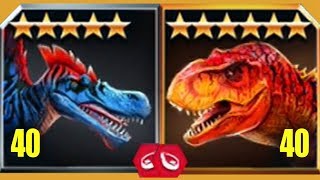 SPINOSAURUS Vs TREX  Jurassic World The Game [upl. by Marr747]