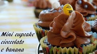 Cupcake cioccolato e banana  ricetta in italiano [upl. by Demetre]