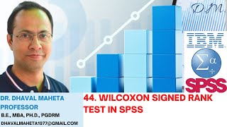 44 Wilcoxon Signed Rank Test in IBM SPSS  Dr Dhaval Maheta [upl. by Kries]