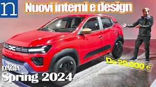 Dacia SPRING 2024  Come cambia caratteristiche abitacolo accessori → a meno di 10000 euro [upl. by Relyuhcs12]