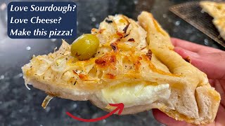 Sourdough Fugazzeta Recipe  Argentinas Famous CheeseStuffed Pizza [upl. by Ivets608]