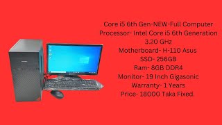 Core i5 6th GenNEWFull Computer19 Inch Monitor256GB SSD8GB Ram [upl. by Gilberto636]