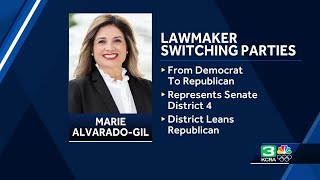 California State Sen Marie AlvaradoGil is switching parties [upl. by Akkinahs]