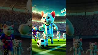 Cute cat come to football ground and with parents trending cats catlovers trending [upl. by Constantina]