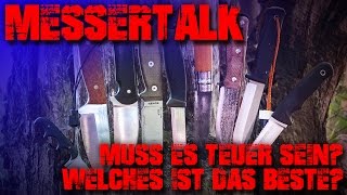 MESSER TALK  Welches Messer ist das Beste Einsteiger Outdoor Survival Bushcraft EDC Test [upl. by Eiznekcm]