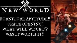 New World Furniture Aptitude Crate Opening What Will We Get Is It Worth Doing [upl. by Abdella]