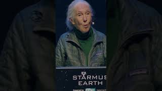 Jane Goodalls chimpanzee greeting in Starmus VII janegoodall nature science [upl. by Tol348]