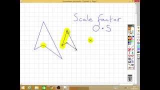 Year 8 Constructing an enlargement with a scale factor less than 1 [upl. by Esertap]