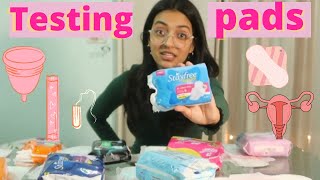 Trying Out Different Sanitary Pads  Stayfree Whisper Sofy etc  Yashasvi Rajpoot [upl. by Yeleak]