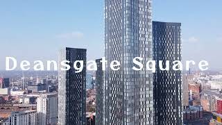 Deansgate Square  Manchesters Highest Building in 2022  4K HDR Drone Video [upl. by Kayle]