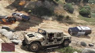 GTA 5  Military Convoy Attack  Five Star Escape VEDGA [upl. by Nosila207]