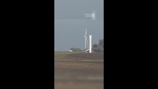 Wind Turbine Wrecked Set Ablaze In Iowa Storm [upl. by Gnirps]