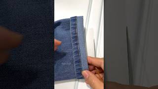 ☘Tips for shortening jeans without cutting the hem diy sewingprojects basicsewing sewingtips [upl. by Hatti]