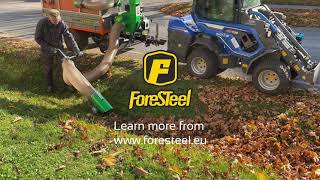 Foresteel Leaf Trailer  quick and easy leaf grass debris cleanup equipment [upl. by Iyre259]