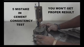 5 Mistakes in Cement consistency test procedure by vicat apparatus quality control test for cement [upl. by Aiker]