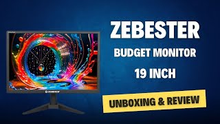 Zebester Monitor  19 inch  Unboxing  Review  Under INR 2200 [upl. by Annie525]