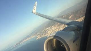 Ryanair Boeing 737800 take off from Malaga Airport [upl. by Fenella]