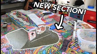 DIY CONCRETE FINGERBOARD PARK FINISHED [upl. by Puff]