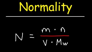 How To Calculate the Normality of a Solution [upl. by Zere378]