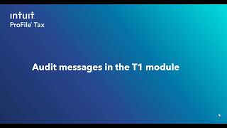 Introduction to using the ProFile auditor in the T1 module [upl. by Kerwin]