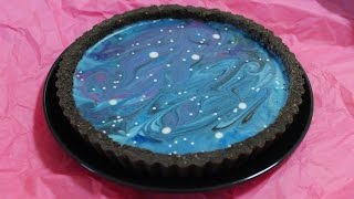 No Bake Galaxy Cheesecake Tarte Easy Recipe ギャラクシーマーブルチーズケーキタルト 簡単 レシピ [upl. by Condon]